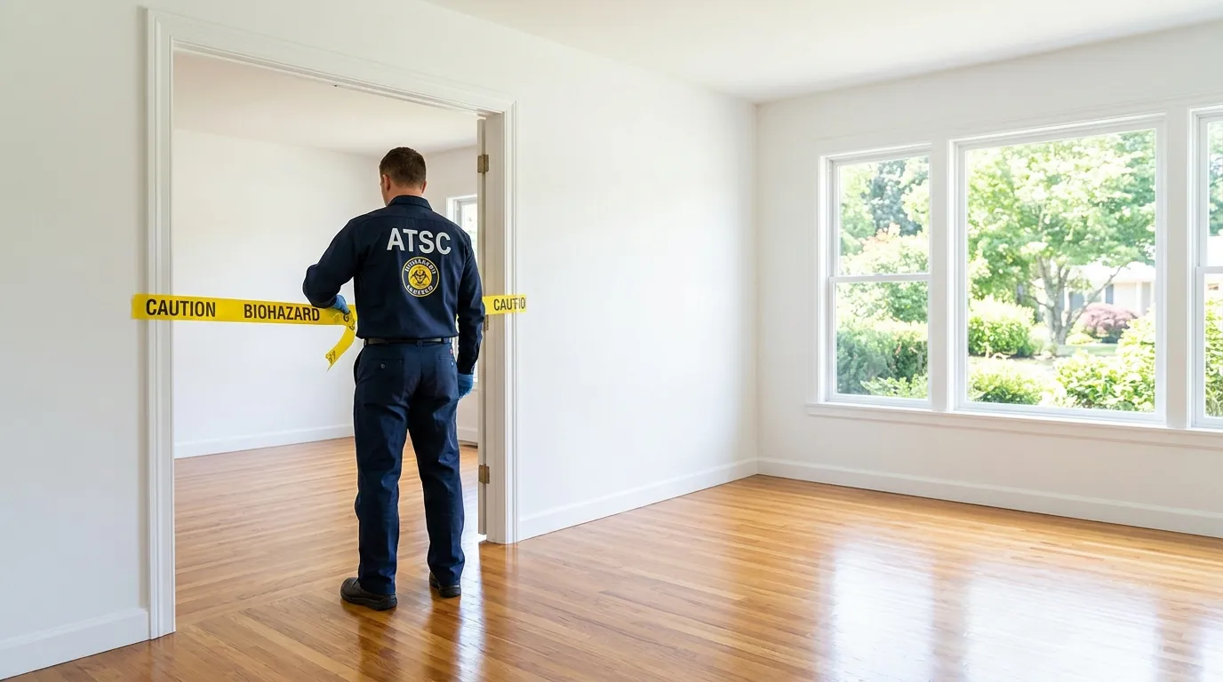 Certified biohazard cleanup crew performing Crime Scene Cleanup in North Bergen